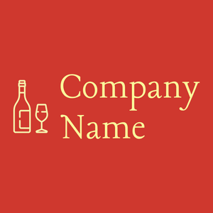Wine logo on a Persian Red background - Agricoltura