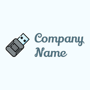 Aluminium USB flash drive on a Alice Blue background - Tecnología