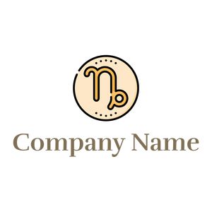 Capricorn sign logo on a White background - Abstrato