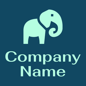 Elephant on a Blue Stone background - Animales & Animales de compañía