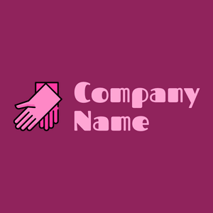 Gloves logo on a Lipstick background - Limpieza & Mantenimiento