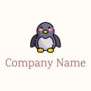 Penguin logo on a Floral White background - Tiere & Haustiere
