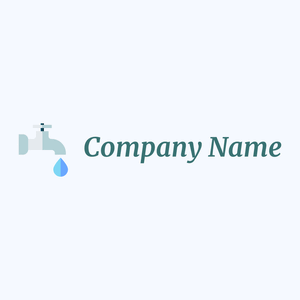 Water tap logo on a Alice Blue background - Negócios & Consultoria