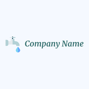 Water tap logo on a Alice Blue background - Entreprise & Consultant