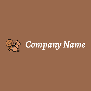 Squirrel logo on a Dark Tan background - Animales & Animales de compañía