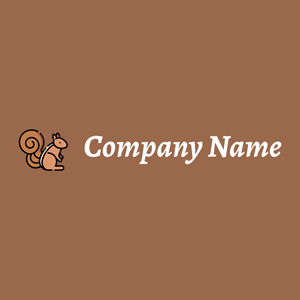 Squirrel logo on a Dark Tan background - Animali & Cuccioli