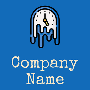 Clock logo on a Denim background - Abstrato