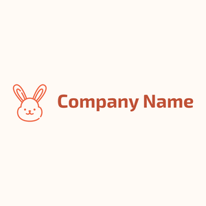 Easter bunny logo on a Seashell background - Animales & Animales de compañía