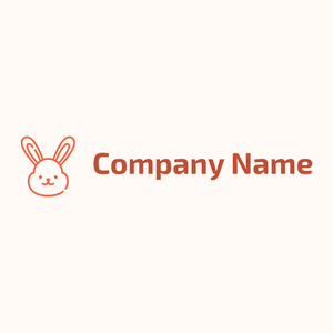 Easter bunny logo on a Seashell background - Tiere & Haustiere