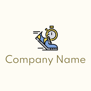 Run logo on a Floral White background - Deportes