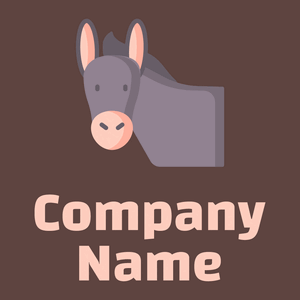 Donkey logo on a Congo Brown background - Animais e Pets
