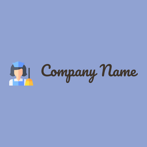 Housekeeping logo on a Polo Blue background - Reinigung & Wartung
