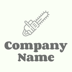 Grey Chainsaw logo on a pale background - Bau & Werkzeuge
