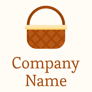 Rust Picnic basket on a Floral White background - Esportes