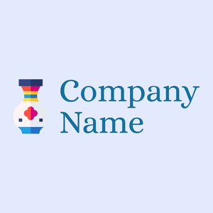 Ceramic logo on a Alice Blue background - Educación