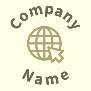 Internet logo on a Light Yellow background - Computadora