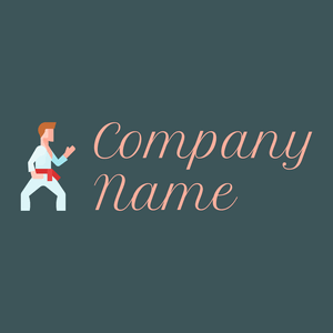 Karate logo on a Casal background - Domaine sportif