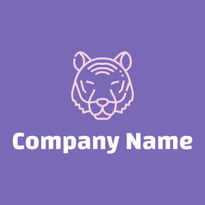 Tiger logo on a Blue Marguerite background - Animals & Pets