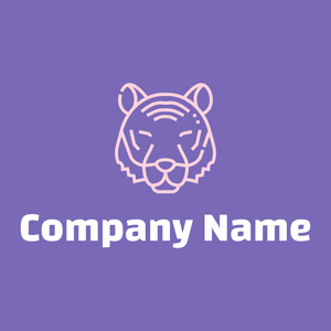 Tiger logo on a Blue Marguerite background - Animaux & Animaux de compagnie