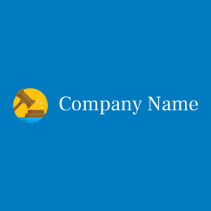 Law logo on a Navy Blue background - Empresa & Consultantes