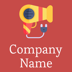Hairdryer logo on a Sunset background - Moda & Belleza