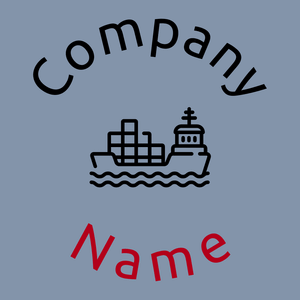 Cargo ship logo on a Bali Hai background - Empresa & Consultantes