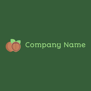 Hazelnut logo on a Hunter Green background - Comida & Bebida
