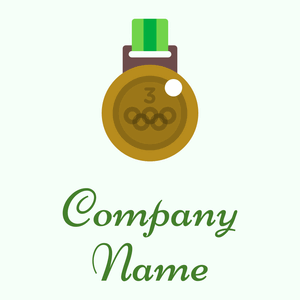 Olympic medal logo on a Mint Cream background - Caridade & Empresas Sem Fins Lucrativos