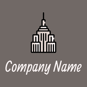 Empire state building logo on a Dim Gray background - Arquitetura