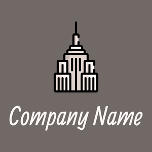 Empire state building logo on a Dim Gray background - Architectuur