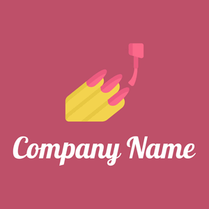 Nail polish logo on a Blush background - Bau & Werkzeuge