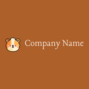 Hamster logo on a Fiery Orange background - Animali & Cuccioli