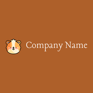 Hamster logo on a Fiery Orange background - Tiere & Haustiere