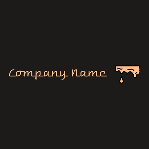 Caramel logo on a Bokara Grey background - Abstrato