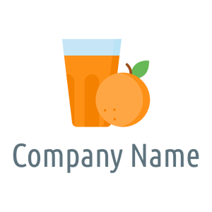 Orange juice logo on a White background - Alimentos & Bebidas