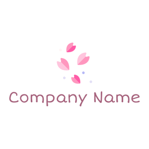 Pink Petals logo on a White background - Floral