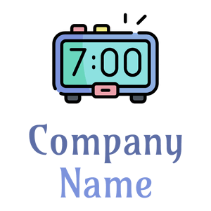 Digital clock on a White background - Abstract
