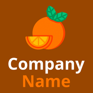 Orange logo on a Tenne (Tawny) background - Comida & Bebida