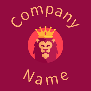 Lion logo on a Jazzberry Jam background - Tiere & Haustiere