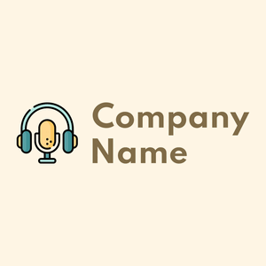Podcast logo on a Floral White background - Communicações