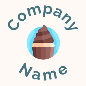 Baby Blue Cupcake on a Seashell background - Abstrakt