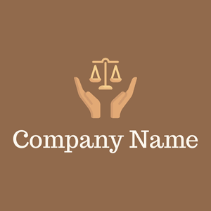 Justice scale logo on a Dark Tan background - Empresa & Consultantes