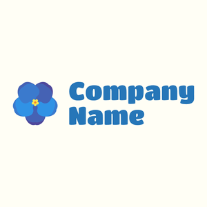 Blue African violet logo on a Ivory background - Milieu & Ecologie