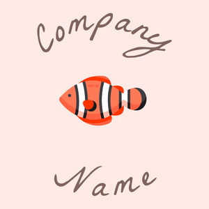 Clown fish on a Misty Rose background - Dieren/huisdieren