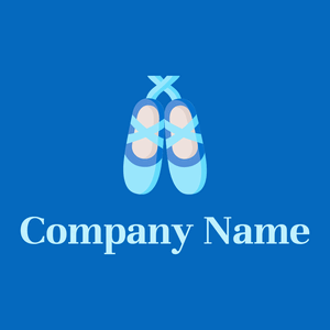 Ballet shoes logo on a Navy Blue background - Spelletjes & Recreatie