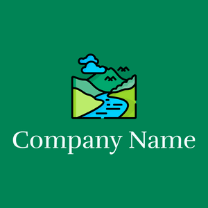 Jungle logo on a Tropical Rain Forest background - Environnement & Écologie