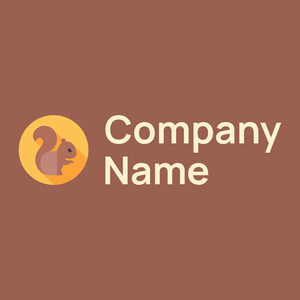 Chipmunk logo on a Dark Tan background - Animali & Cuccioli