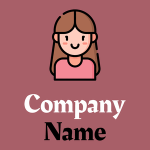 Woman logo on a Coral Tree background - Moda & Belleza