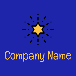 Star logo on a Persian Blue background - Abstrait