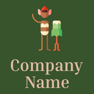 Costume logo on a Green House background - Abstrakt
